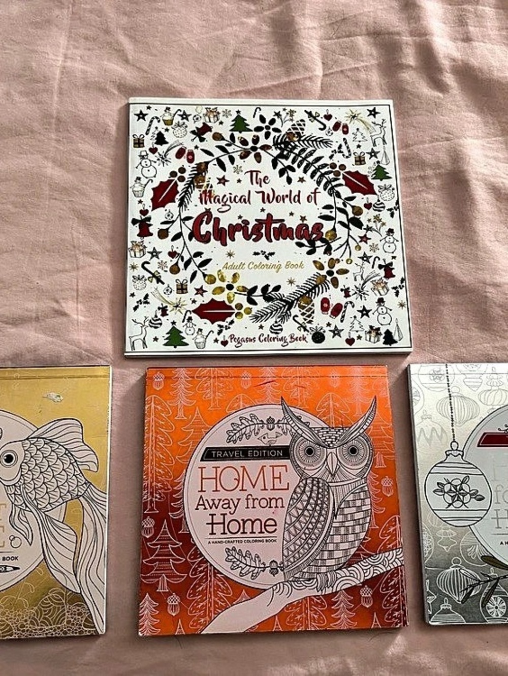 Adult Coloring Book Set of 4